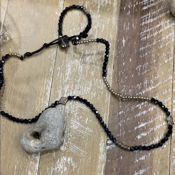 🌅Owl lovers Black Crystal Necklace - Picture 3 of 8